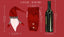 Festive faceless doll bottle cover in red for Christmas decorating