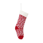 Set of red and green Christmas socks adding warmth to holiday home atmosphere