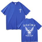 Silk cotton t-shirt with dove graphic for men