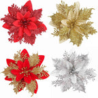 Festive garland ornament with layered petal design