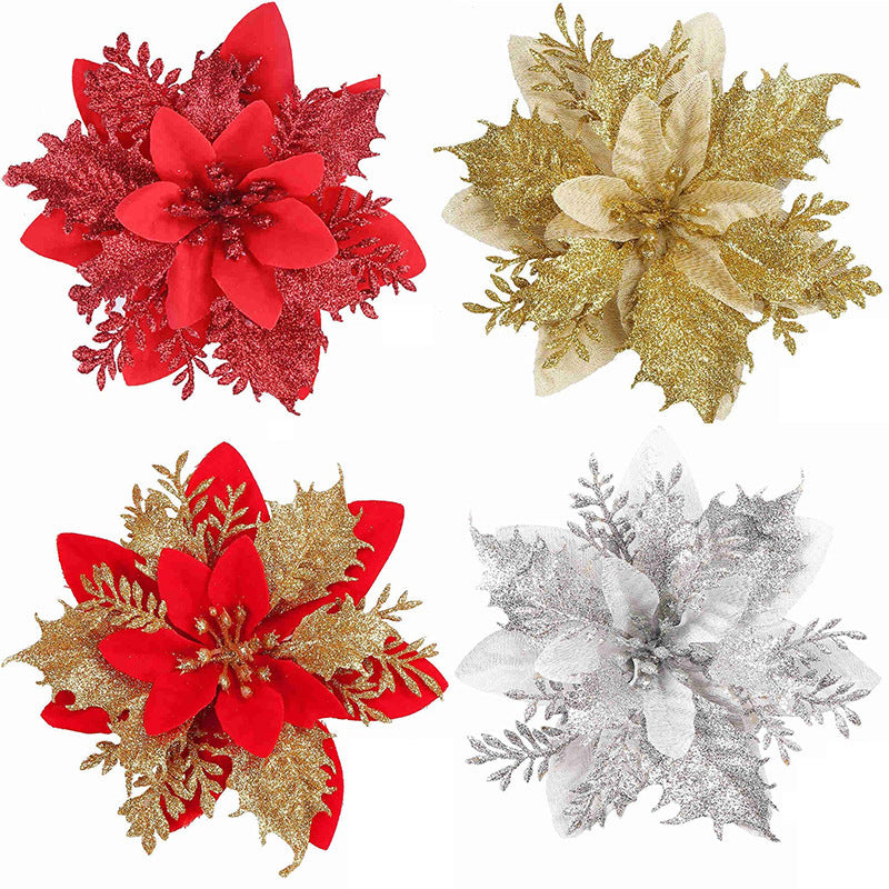 Festive garland ornament with layered petal design