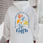 Long sleeve Christian hoodie in navy blue for women