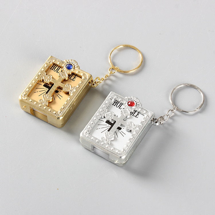 Holy Bible Cross Keychain - Christian Gift - Christian Jewelry