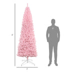 Pink Christmas tree branch close-up showing 1168 realistic plastic tips