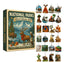Clear acrylic blind box Christmas ornament with festive holiday design on glossy surface