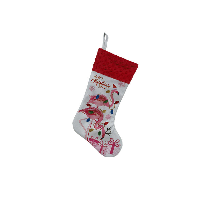 Holiday flamingo stockings for Christmas celebrations