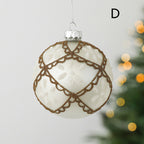 Champagne glass ball Christmas ornament with hand-painted detail