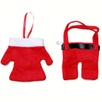 Holiday table decoration with Christmas tableware set