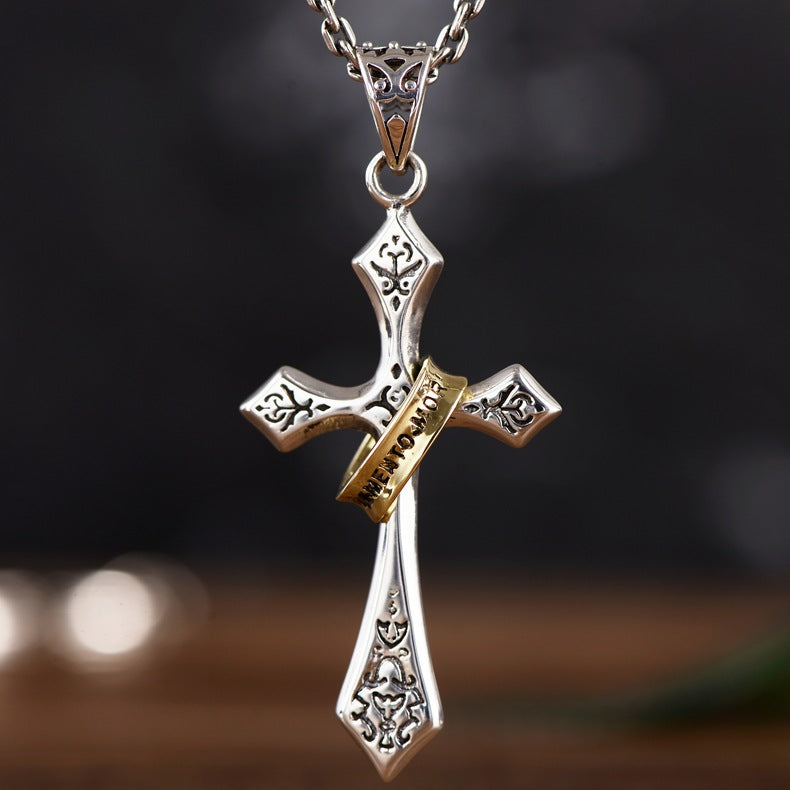 Gold-plated Jesus cross pendant alternative