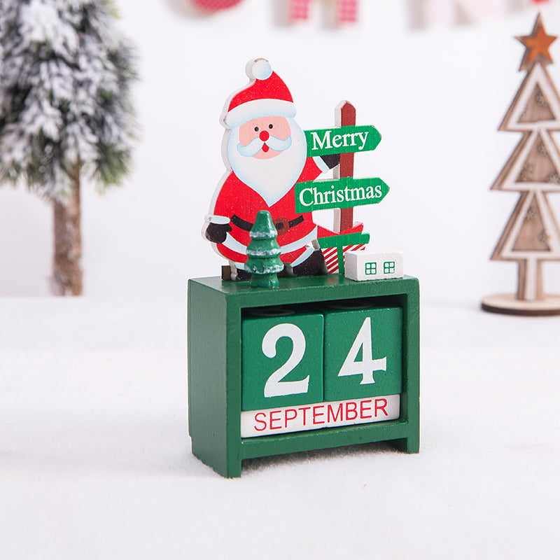 Solid Wood Advent Calendar Scene Decoration - Christian Home Decor