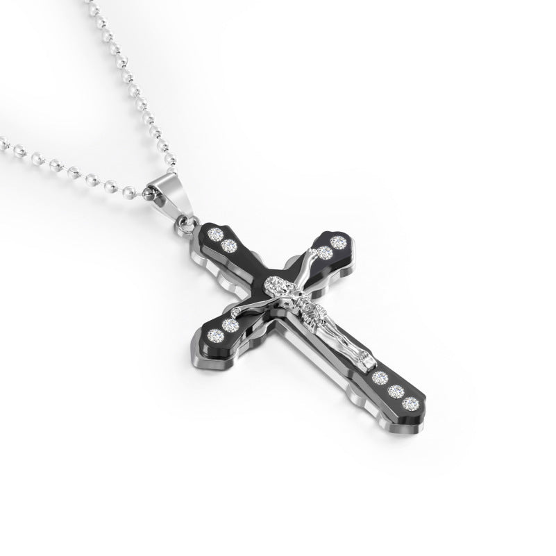 Detailed view of the round bead chain and pendant together