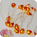 USB and battery powered LED string lights with 20 warm white bulbs for versatile Christmas decorating