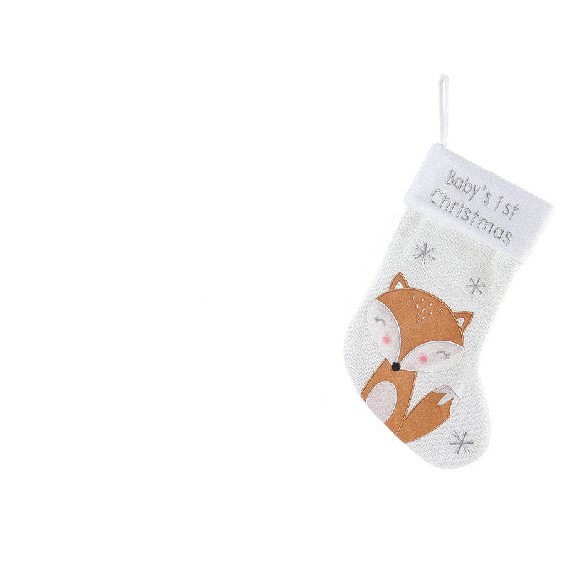 Christmas Fox Stocking Set - Festive Home Decor Secondary image