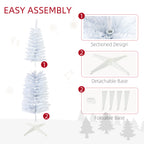White Christmas tree displayed in a bright, airy room with natural light