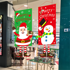 Christmas tree cloth poster for seasonal window decor