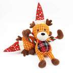 Soft plush Christmas deer toy with sound feature, perfect for holiday home decor