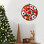 Christmas throwing game with colorful cloth board and ball darts