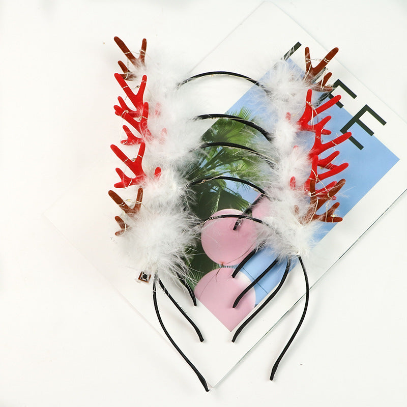 LED Light-Up Antlers Headband Secondary image
