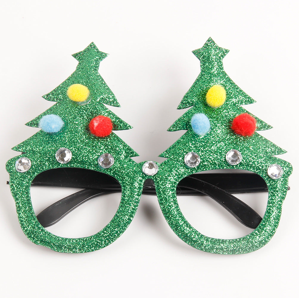 Christmas Party Glasses - Festive Holiday Dress Up Props - Christian Home Decor