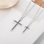 Couple style matching cross necklaces