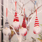 Cozy Christmas forest figure ornament resting on wooden surface with pinecones and berries
