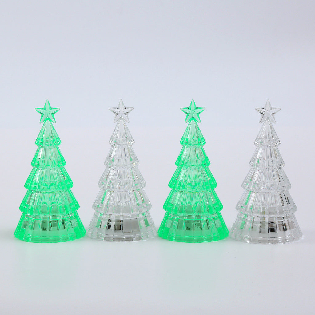 Warm white and yellow Christmas tree lamp close up