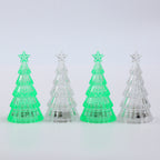 Warm white and yellow Christmas tree lamp close up