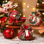 Christmas gift packaging tote bag in rich red fabric