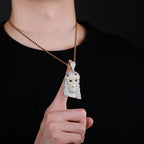 Jewelry pendant and chain set in three color options