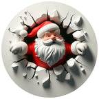Round Acrylic Santa Claus Christmas Ornament - Christian Home Decor
