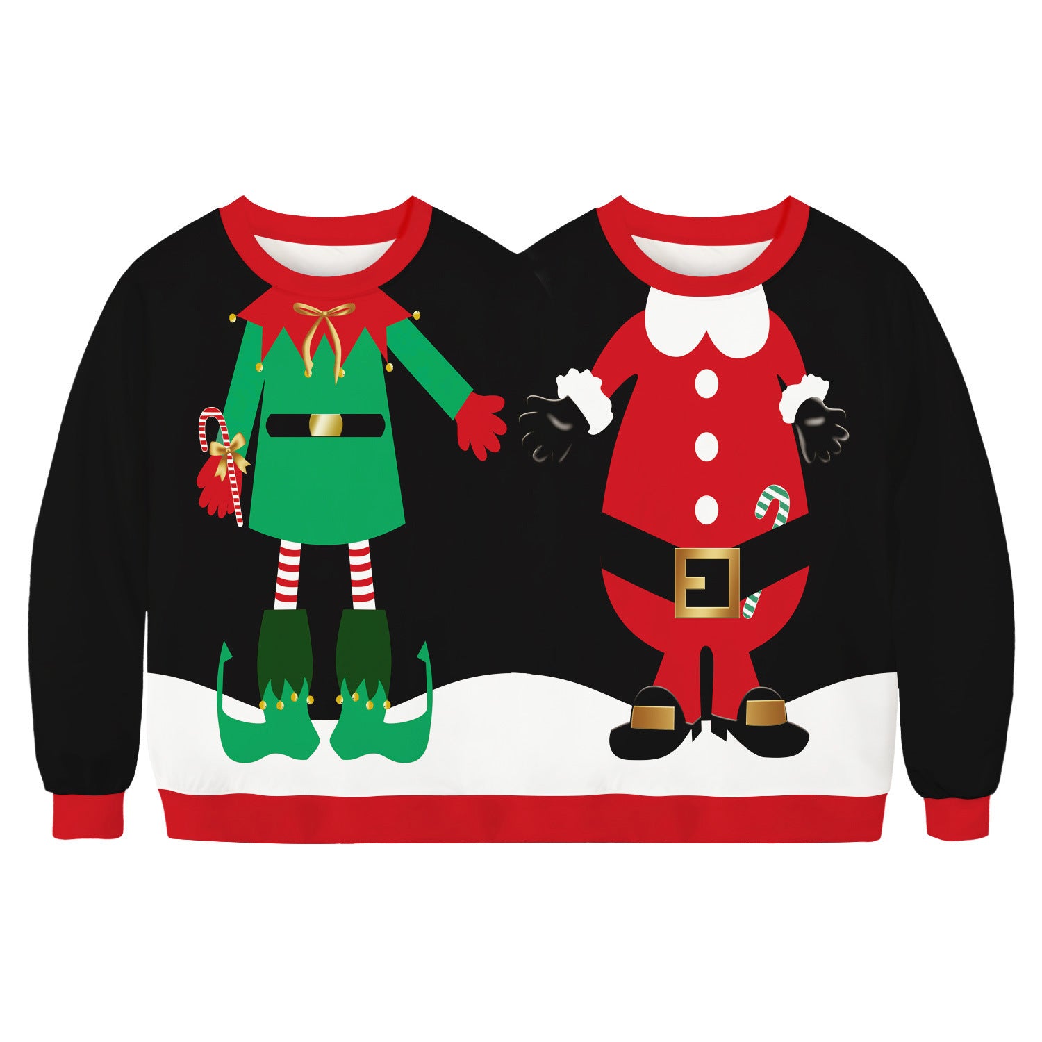 Holiday couple hoodie in soft polyester fabric