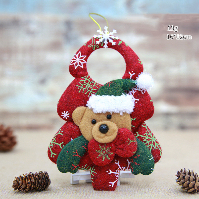 Christmas tree hanging ornament with holiday charm