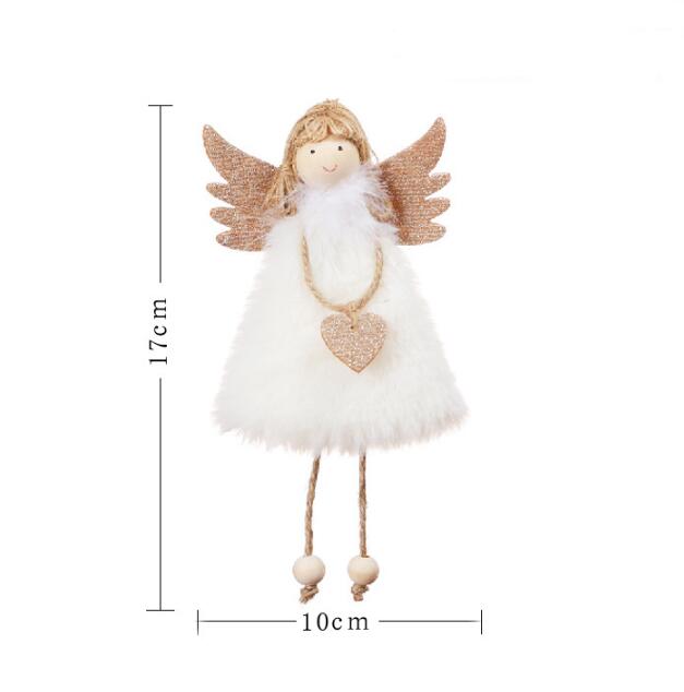 Close-up of angel doll Christmas decoration with faith-inspired design