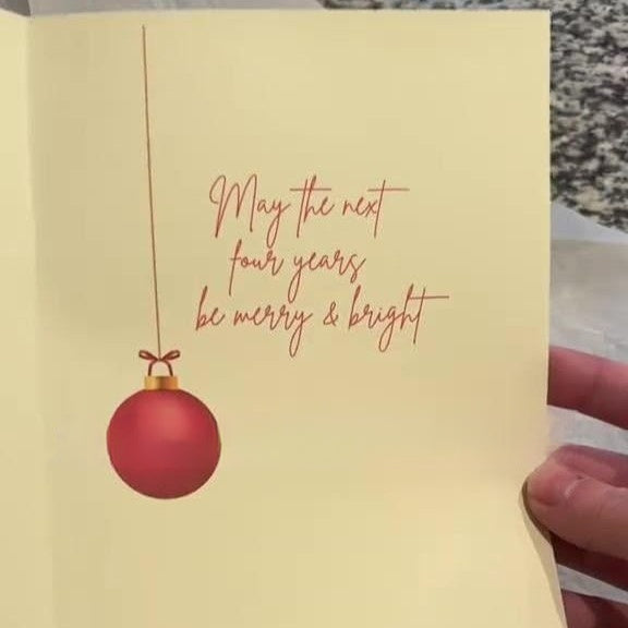 Merry Christmas Card showcasing American Christmas style