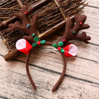 Antler headband bringing Christmas cheer to family celebrations