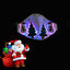 Christmas glowing mask with LED lights showing festive design