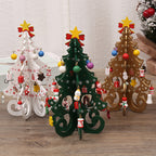 Christmas tree scene ornament with laser-cut detail for holiday home decor