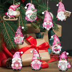 Stack of natural wood Christmas hanging ornaments - Festive Christian Decor