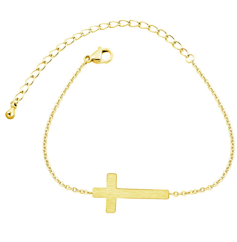 Bridesmaid gift bracelet with Christian cross design
