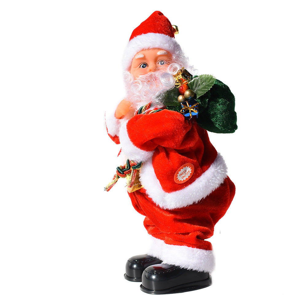 Dancing Santa decoration bringing playful cheer to holiday celebrations