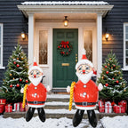 Christmas inflatable Santa decoration displaying classic holiday design