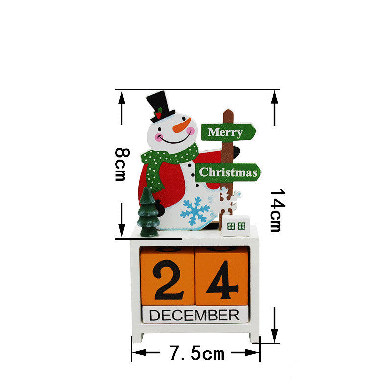 Wooden Christmas calendar ornament for faith-based holiday home decor