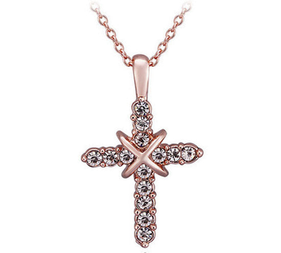 Studded Jesus cross necklace styled for everyday faith wear