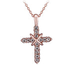 Studded Jesus cross necklace styled for everyday faith wear