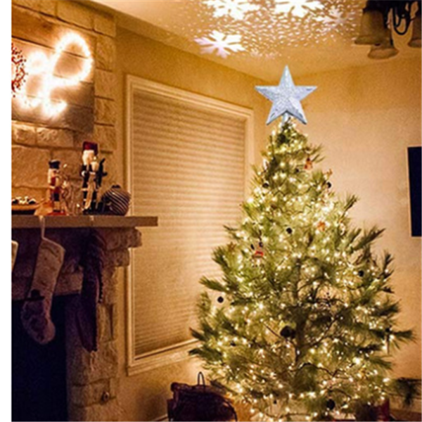 Heavenly Star LED Tree Topper with Snowfall Projection Secondary image