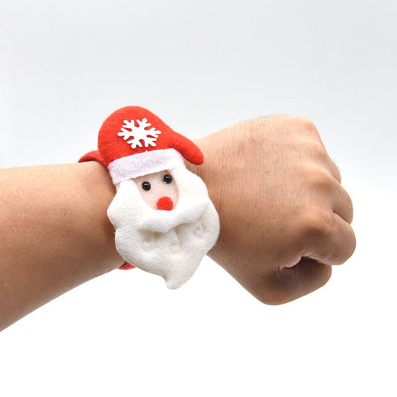 Faith Christmas bracelet with soft fleece fabric construction