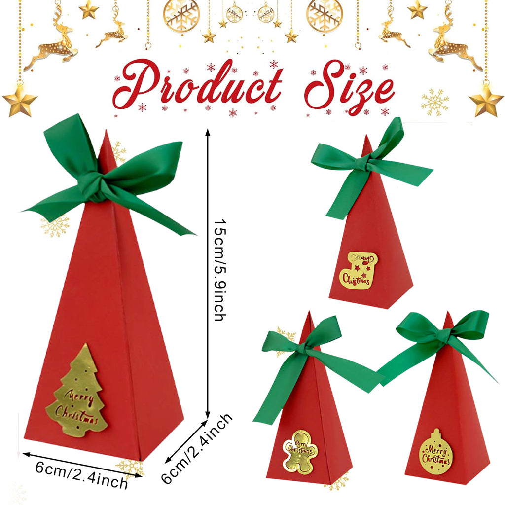 Flat lay of Christmas treat boxes for party table display