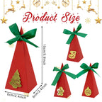 Flat lay of Christmas treat boxes for party table display