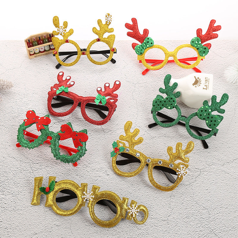 Festive Christmas glasses frame featuring holiday-themed designs for seasonal celebrations Main image
