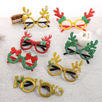 Festive Christmas glasses frame featuring holiday-themed designs for seasonal celebrations